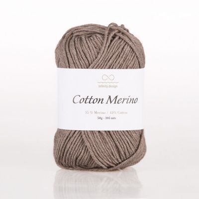 Infinity Cotton Merino (2652 DARK BEIGE MELERT) 55% мериносовая шерсть, 45% хлопок  50гр/105 м