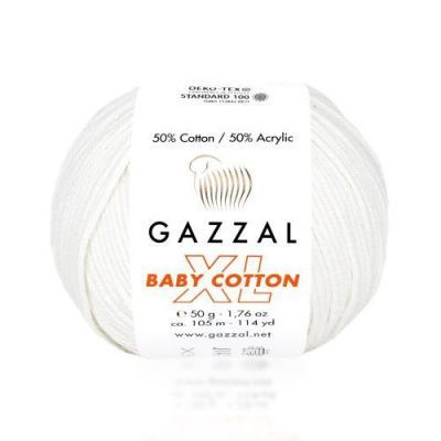 GAZZAL  BABY COTTON XL  3432  - 50% Хлопок, 50% Акрил 50 г/105 м