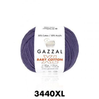 GAZZAL  BABY COTTON XL  3440 - 50% Хлопок, 50% Акрил 50 г/105 м