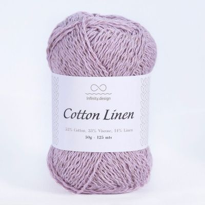 Infinity Design Cotton Linen (4612 лиловый) 53% хлопок, 33% вискоза, 14%  лен 50 гр/125 м